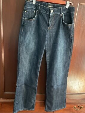 Emporio Armani Dark Blue Straight-Leg Jeans. In excellent condition. Size 29.